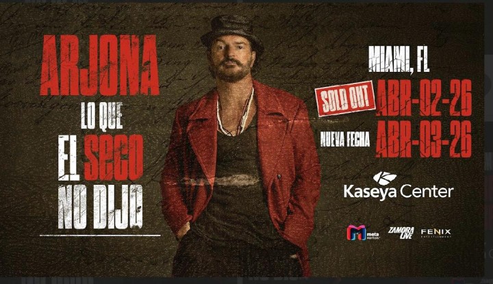 Espectacular suceso de Ricardo Arjona en Miami