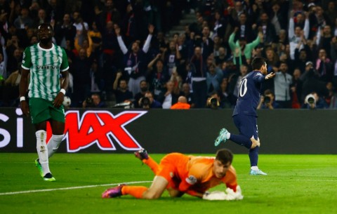 El show de Messi en la goleada del PSG sobre el Maccabi Haifa